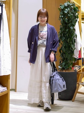 「BAYFLOW（ベイフロー）のアイテム（バッグ）」を使った、momokaさん（レディース・159cm）の春コーディネート