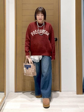 「アイテム（キャミソール）」を使った、momokaさん（レディース・159cm・30代）の冬コーディネート