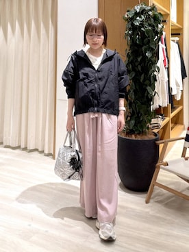 「BAYFLOW（ベイフロー）のアイテム（パンツ）」を使った、momokaさん（レディース・159cm）の春コーディネート