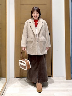 「アイテム（テーラードジャケット）」を使った、momokaさん（レディース・159cm・30代）の冬コーディネート