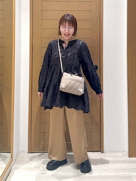 「アイテム（チュニック）」を使った、momokaさん（レディース・159cm・30代）の秋コーディネート