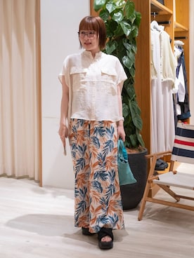 「FRUIT OF THE LOOM（フルーツオブザルーム）のアイテム」を使った、momokaさん（レディース・159cm）の夏コーディネート