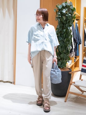 「BAYFLOW（ベイフロー）のアイテム（バッグ）」を使った、momokaさん（レディース・159cm）の春コーディネート