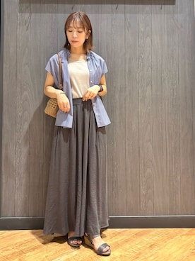 「アイテム（サンダル、その他）」を使った、meiさん（レディース・153cm）の夏コーディネート