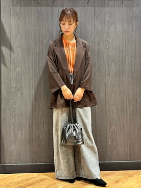 「SHOO・LA・RUE（シューラルー）のアイテム」を使った、meiさん（レディース・153cm）の秋コーディネート