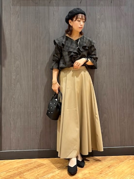「SHOO・LA・RUE（シューラルー）のアイテム」を使った、meiさん（レディース・153cm）の秋コーディネート