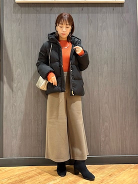 「アイテム（ダウンジャケット/コート）」を使った、meiさん（レディース・153cm）の秋コーディネート