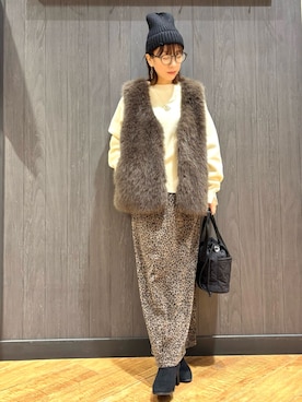 「アイテム（サングラス）」を使った、meiさん（レディース・153cm）の秋コーディネート