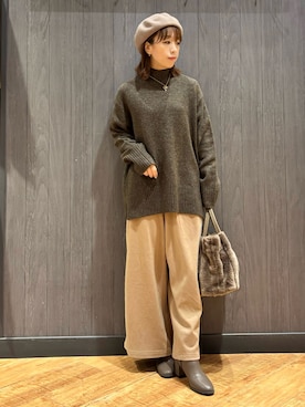 「DRESKIP（ドレスキップ）のアイテム」を使った、meiさん（レディース・153cm）の冬コーディネート