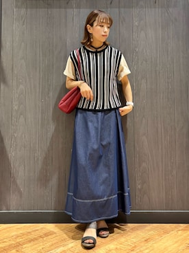 「SHOO・LA・RUE（シューラルー）のアイテム」を使った、meiさん（レディース・153cm）の夏コーディネート