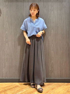 「アイテム（サンダル、その他）」を使った、meiさん（レディース・153cm）の夏コーディネート