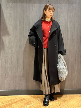 「Cutie Blonde（キューティーブロンド）の【S-LL】上品なレースハイネックトップス（Tシャツ/カットソー）」を使った、meiさん（レディース・153cm）の秋コーディネート