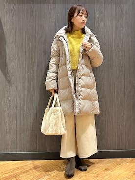 「SHOO・LA・RUE（シューラルー）のストレッチローヒール（ブーツ）」を使った、meiさん（レディース・153cm）の秋コーディネート