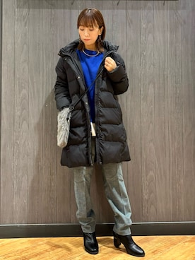 「アイテム（ダウンジャケット/コート）」を使った、meiさん（レディース・153cm）の秋コーディネート