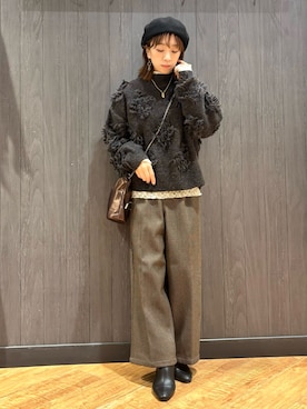 「Cutie Blonde（キューティーブロンド）のアイテム」を使った、meiさん（レディース・153cm）の冬コーディネート