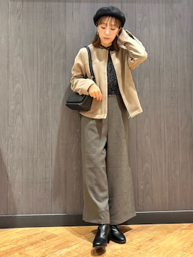 「アイテム（ブルゾン）」を使った、meiさん（レディース・153cm）の秋コーディネート