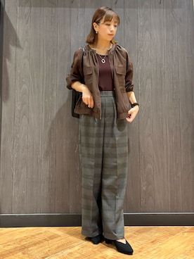 「SHOO・LA・RUE（シューラルー）のアイテム」を使った、meiさん（レディース・153cm）の秋コーディネート