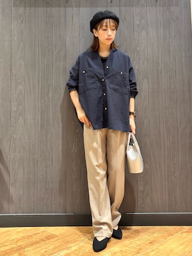 「アイテム（タンクトップ）」を使った、meiさん（レディース・153cm）の秋コーディネート