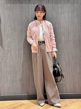 「アイテム（チャーム）」を使った、meiさん（レディース・153cm）の春コーディネート