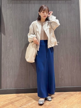 「アイテム（ブルゾン）」を使った、meiさん（レディース・153cm）の春コーディネート