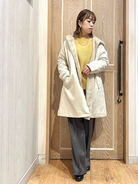 「DRESKIP（ドレスキップ）のアイテム（その他アウター）」を使った、meiさん（レディース・153cm）の冬コーディネート