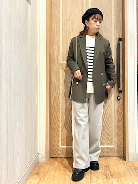 「DRESKIP（ドレスキップ）のアイテム（テーラードジャケット）」を使った、meiさん（レディース・153cm）の冬コーディネート