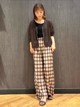 「アイテム（ブルゾン）」を使った、meiさん（レディース・153cm）の夏コーディネート