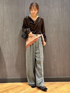 「アイテム（その他シューズ）」を使った、meiさん（レディース・153cm）の秋コーディネート