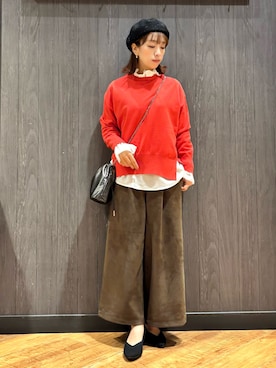 「DRESKIP（ドレスキップ）のアイテム（シャツ/ブラウス）」を使った、meiさん（レディース・153cm）の秋コーディネート