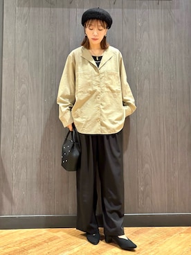 「アイテム（タンクトップ）」を使った、meiさん（レディース・153cm）の秋コーディネート