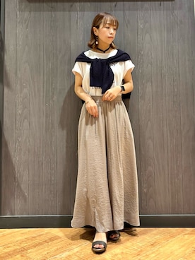 「アイテム（シューズ、その他）」を使った、meiさん（レディース・153cm）の夏コーディネート
