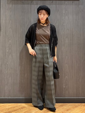 「アイテム（ブルゾン）」を使った、meiさん（レディース・153cm）の秋コーディネート