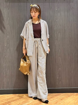 「アイテム（テーラードジャケット）」を使った、meiさん（レディース・153cm）の夏コーディネート