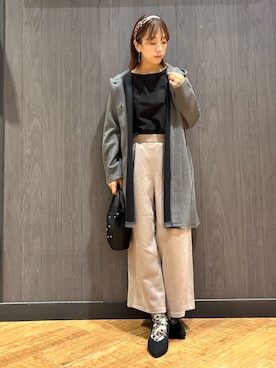 「アイテム（カーディガン/ボレロ）」を使った、meiさん（レディース・153cm）の秋コーディネート