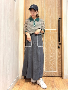 「ベイカースカート」｜meiさん（レディース・153cm）の春コーディネート