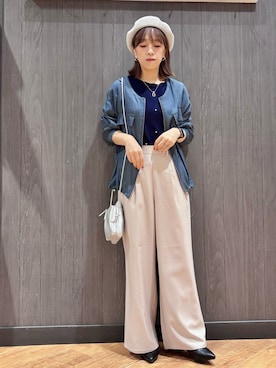 「ベレー帽」｜meiさん（レディース・153cm）の春コーディネート