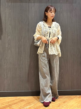 「Cutie Blonde（キューティーブロンド）のアイテム（タンクトップ）」を使った、meiさん（レディース・153cm）の秋コーディネート