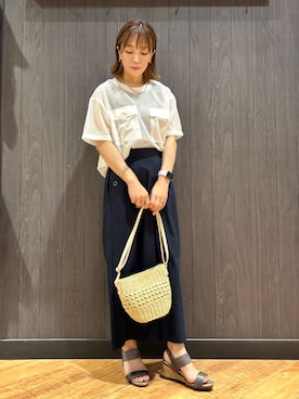 「ガウチョパンツ」｜meiさん（レディース・153cm）の夏コーディネート