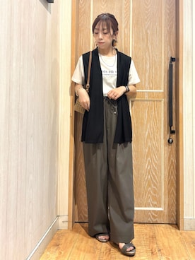 「ジレ」｜meiさん（レディース・153cm）の夏コーディネート