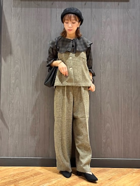 「SHOO・LA・RUE（シューラルー）の【軽量】ふわっと軽い3層ショルダーバッグ（ショルダーバッグ）」を使った、meiさん（レディース・153cm）の秋コーディネート