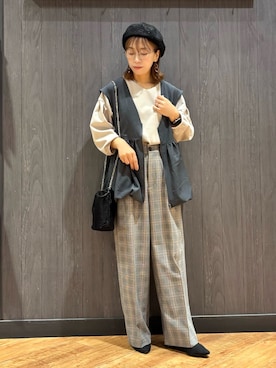 「アイテム（ファッション雑貨）」を使った、meiさん（レディース・153cm）の秋コーディネート