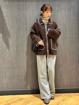 「SHOO・LA・RUE（シューラルー）のアイテム（ショルダーバッグ）」を使った、meiさん（レディース・153cm）の冬コーディネート