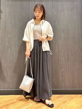 「アイテム（タンクトップ）」を使った、meiさん（レディース・153cm）の夏コーディネート