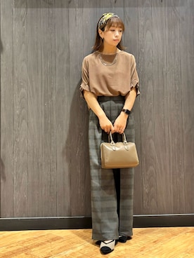 「アイテム（トップス）」を使った、meiさん（レディース・153cm）の夏コーディネート