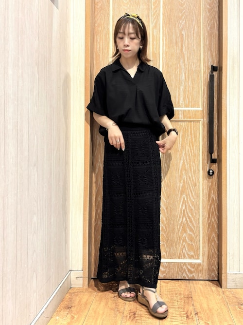 洗練された大人の【ETRO】コットン スカート パッチワーク セール】かぎ針風パッチワークが大人かわいいニットスカート