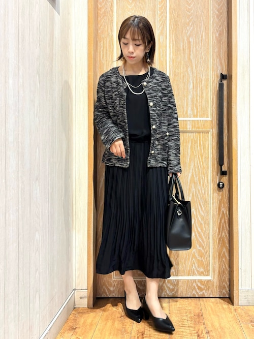 セール】カットツイードジャケット（ノーカラージャケット）｜DRESKIP