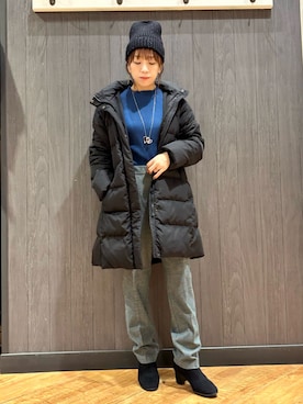 「アイテム（ニットキャップ/ビーニー）」を使った、meiさん（レディース・153cm）の秋コーディネート