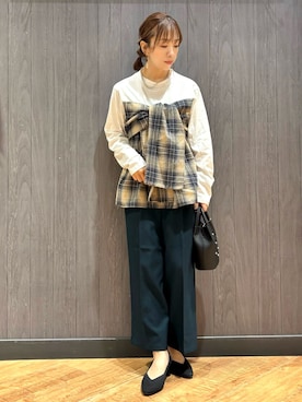 「SHOO・LA・RUE（シューラルー）のアイテム」を使った、meiさん（レディース・153cm）の秋コーディネート