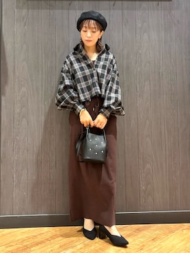 「SHOO・LA・RUE（シューラルー）のアイテム」を使った、meiさん（レディース・153cm）の秋コーディネート