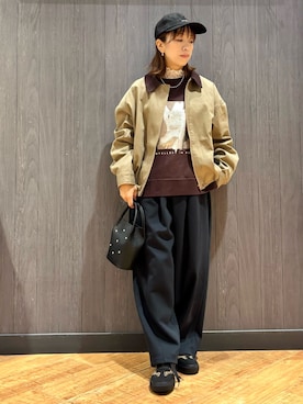 「アイテム（ブルゾン）」を使った、meiさん（レディース・153cm）の秋コーディネート